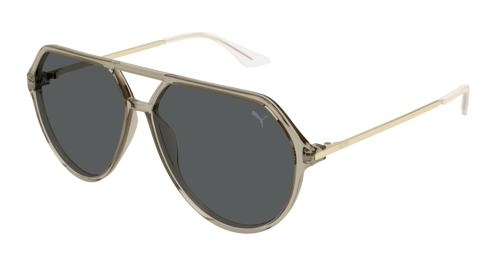 Puma PU0459S-004 Unisex PILOT/NAVIGATOR Sunglasses - Beige