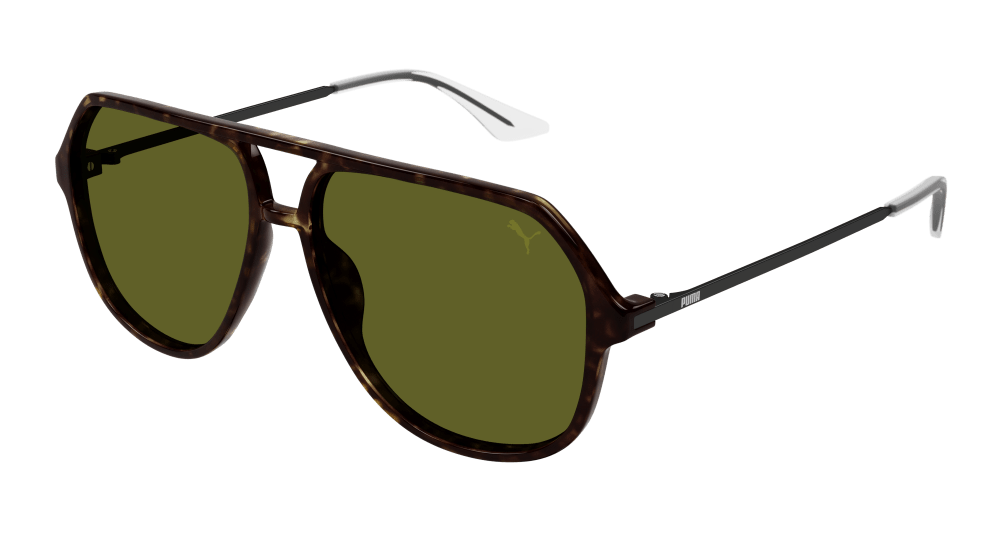 Puma PU0460S-002 PILOT/NAVIGATOR Sunglasses - Havana