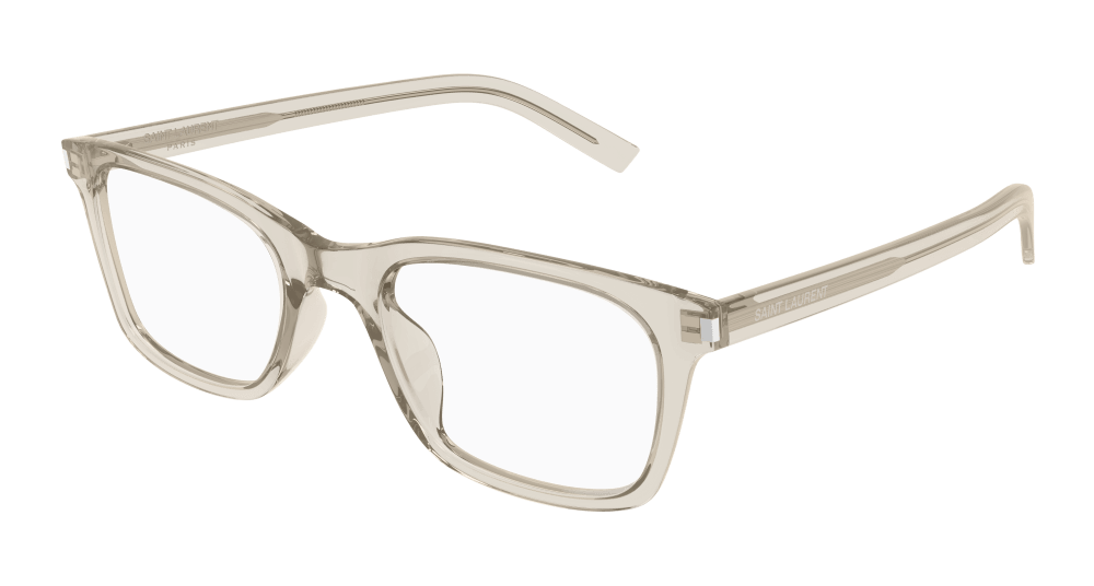 Saint Laurent SL 718 SLIM-008 Mens RECTANGULAR / SQUARED Optical Frame - Beige