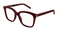 Saint Laurent SL 166-008 Womens RECTANGULAR / SQUARED Optical Frame - Burgundy