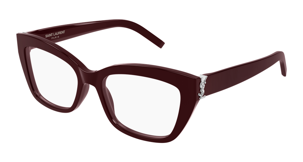 Saint Laurent SL M117-010 Womens CAT EYE Optical Frame - Burgundy