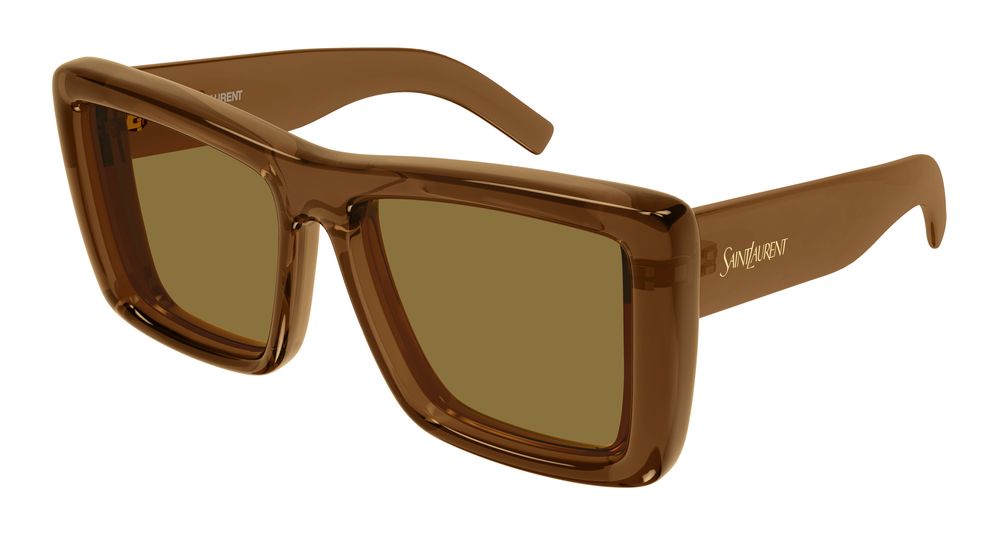 Saint Laurent SL 900 HOWL-007 Womens RECTANGULAR / SQUARED Sunglasses - Brown