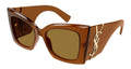 Saint Laurent SL M119 BLAZE CRYSTAL-002 Womens CAT EYE Sunglasses - Brown