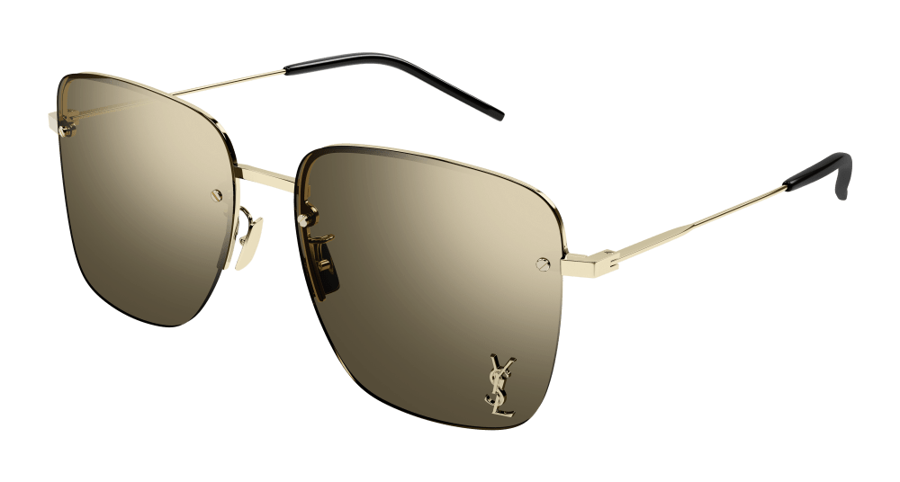 Saint Laurent SL 312 M-006 Womens RECTANGULAR / SQUARED Sunglasses - Gold