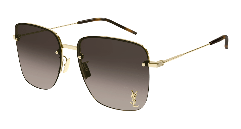 Saint Laurent SL 312 M-008 Womens RECTANGULAR / SQUARED Sunglasses - Gold