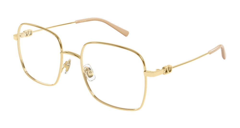 Valentino Garavani VG0030O-001 Womens RECTANGULAR / SQUARED Optical Frame - Gold