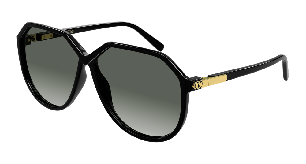 Valentino Garavani VG0026S-001 Womens GEOMETRICAL/DIRECTIONAL Sunglasses - Black
