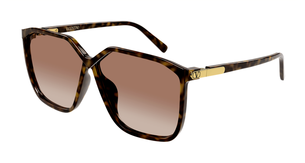 Valentino Garavani VG0025S-002 Womens GEOMETRICAL/DIRECTIONAL Sunglasses - Havana
