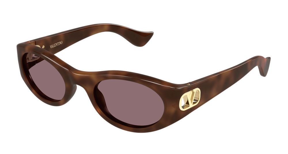 Valentino Garavani VG0015S-003 Womens ROUND/OVAL/PANTHOS Sunglasses - Havana