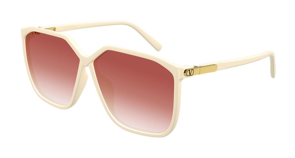 Valentino Garavani VG0025S-004 Womens GEOMETRICAL/DIRECTIONAL Sunglasses - Ivory