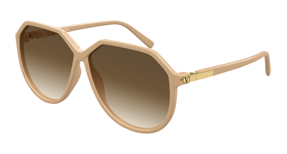 Valentino Garavani VG0026S-004 Womens GEOMETRICAL/DIRECTIONAL Sunglasses - Nude