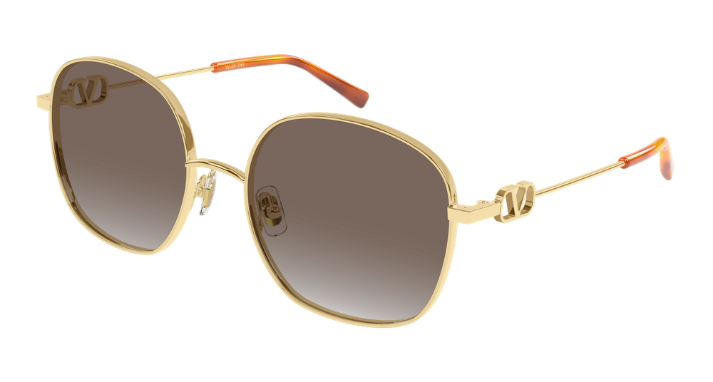 Valentino Garavani VG0028S-002 Womens RECTANGULAR / SQUARED Sunglasses - Gold