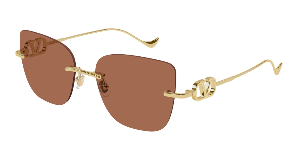 Valentino Garavani VG0033S-002 Womens GEOMETRICAL/DIRECTIONAL Sunglasses - Gold