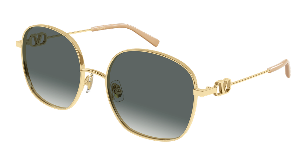 Valentino Garavani VG0028S-001 Womens RECTANGULAR / SQUARED Sunglasses - Gold