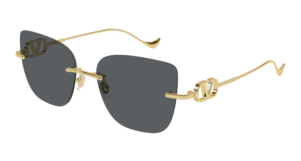 Valentino Garavani VG0033S-001 Womens GEOMETRICAL/DIRECTIONAL Sunglasses - Gold
