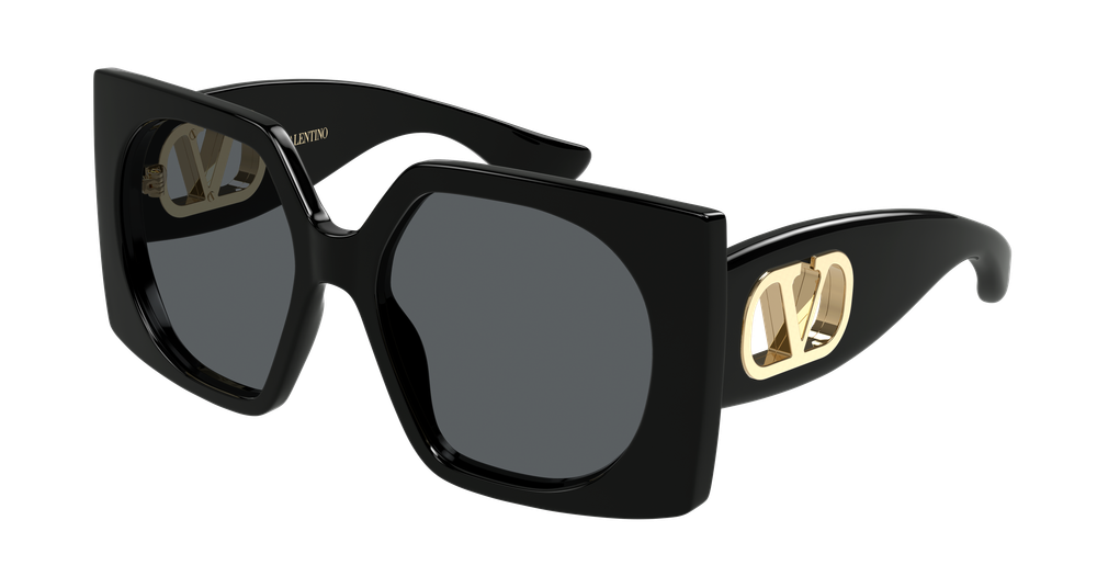 Valentino Garavani VG0002S-001 Womens RECTANGULAR / SQUARED Sunglasses - Black