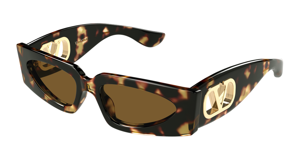 Valentino Garavani VG0001S-002 Womens RECTANGULAR / SQUARED Sunglasses - Havana