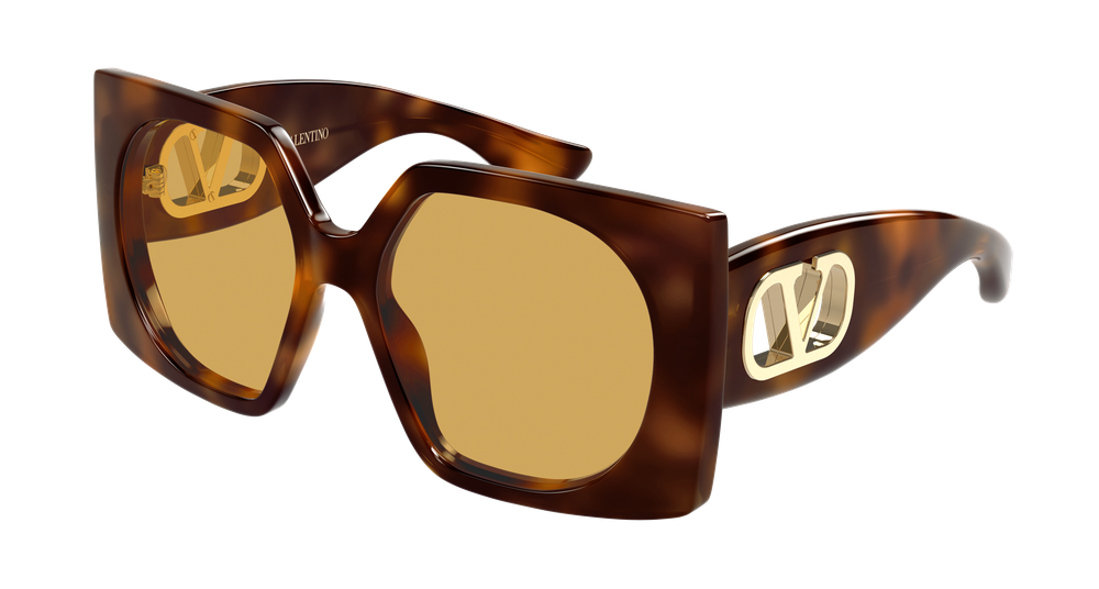 Valentino Garavani VG0002S-002 Womens RECTANGULAR / SQUARED Sunglasses - Havana