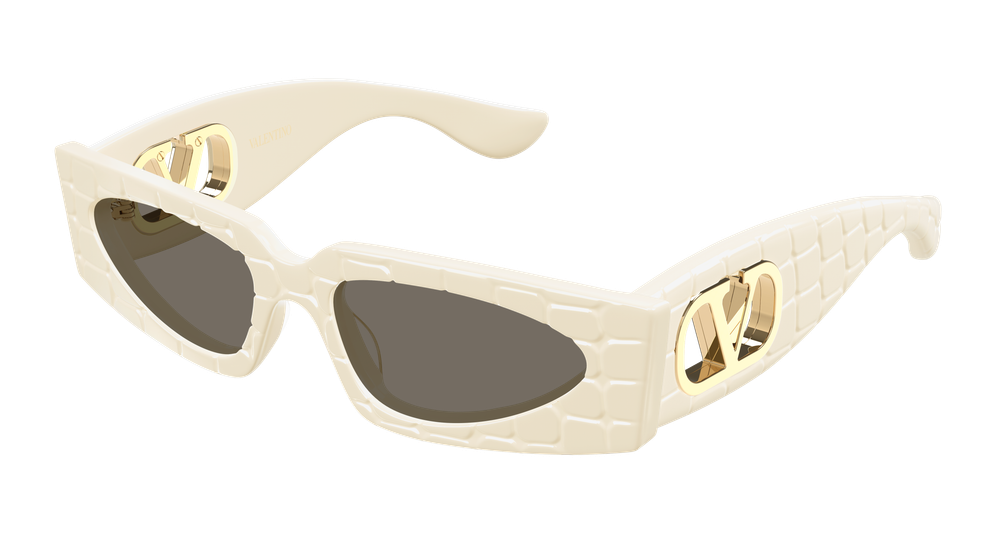 Valentino Garavani VG0001S-005 Womens RECTANGULAR / SQUARED Sunglasses - Ivory