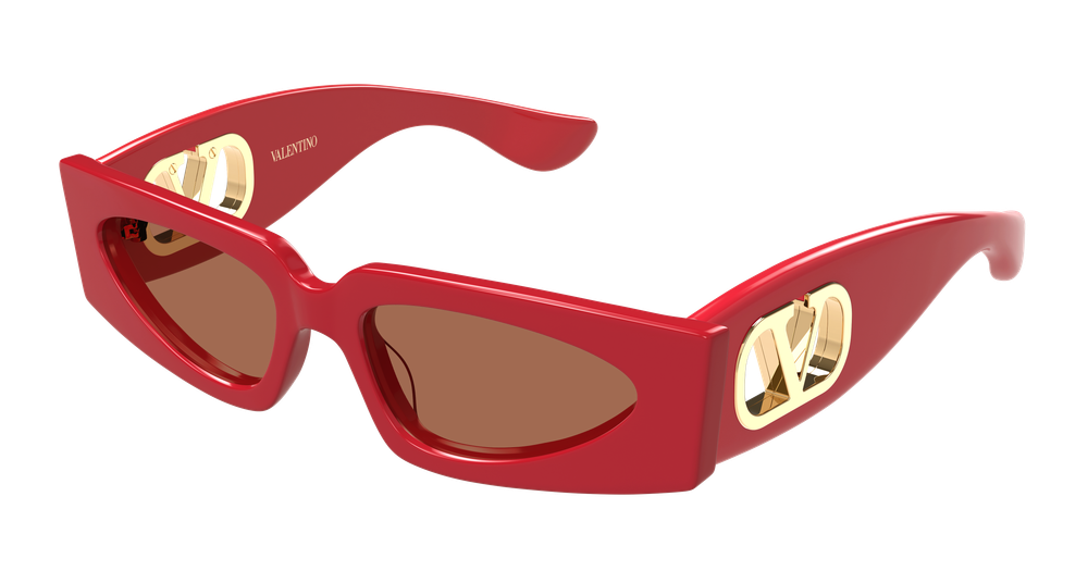 Valentino Garavani VG0001S-003 Womens RECTANGULAR / SQUARED Sunglasses - Red