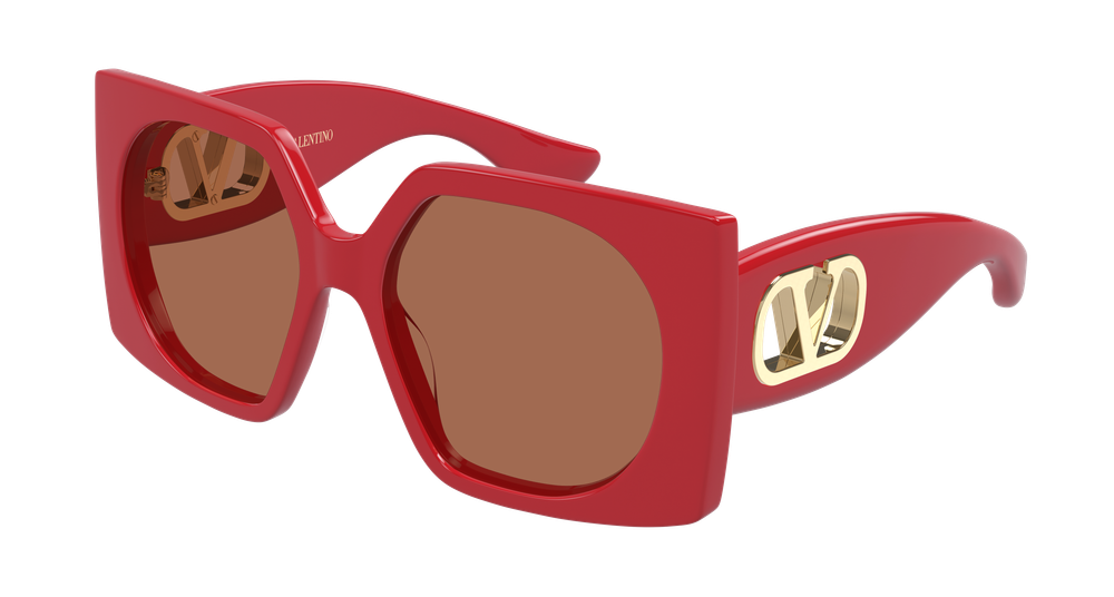 Valentino Garavani VG0002S-003 Womens RECTANGULAR / SQUARED Sunglasses - Red